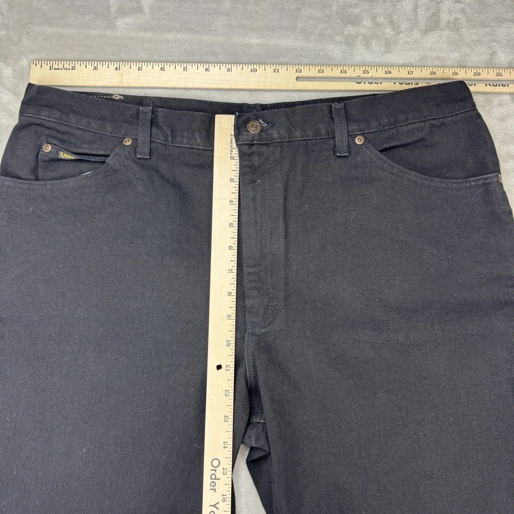 Lee Vintage Union Made Black Straight Relaxed Fit‎ Jeans Mens (Actual 38x32) USA